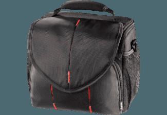 HAMA 103680 Canberrra 140 Tasche für Spiegelreflexkameras mit Zubehör (Farbe: Schwarz/Rot)