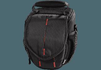 HAMA 103813 Katoomba 110 Colt Tasche für Digitalkamera mit Objektiv (Farbe: Schwarz/Rot)