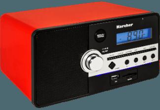 KARCHER RA 2250 Retro Radio (PLL Tuner, Rot)