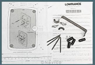 LOWRANCE 000-10662-001 Flacheinbau-Kit ELITE-3X Flacheinbau-Kit