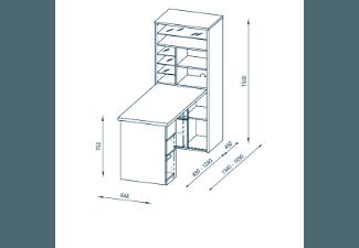 MAJA 9562 Schreib- und Computertisch MINIOFFICE