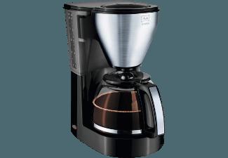 MELITTA 1010-04 Easy Top Filterkaffeemaschine Schwarz/Edelstahl (Glaskanne mit Tassenskalierung am Griff, edelstahlverkleideter Griff)