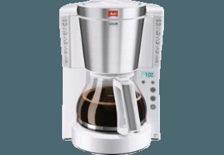 MELITTA 1011-07 Look Timer 209828 Kaffeemaschine Weiß/Edelstahl (Glaskanne mit Tassenskalierung)