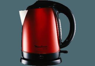 MOULINEX BY 5305 Wasserkocher Metallicrot/Schwarz (2400 Watt, 1.7 Liter)