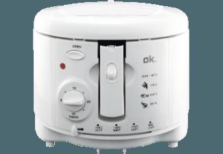 OK. ODF 102 W Fritteuse Weiß (800 g, 2 kW)