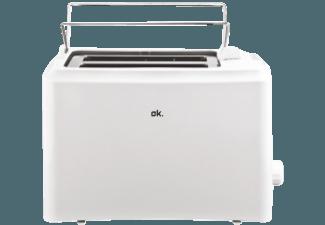 OK. OTO 103 Toaster Weiß (750 Watt, Schlitze: 2)