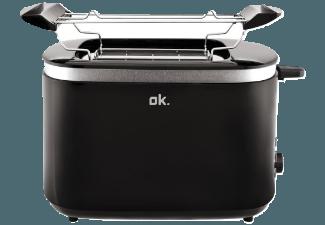 OK. OTO 402 B Toaster Schwarz (750 Watt, Schlitze: 2)