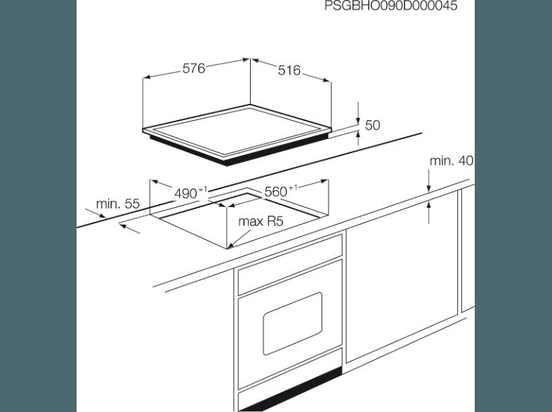 AEG EEMX335023 Einbauherdset (Induktions-Kochfelder, A, 71 Liter/Jahr)