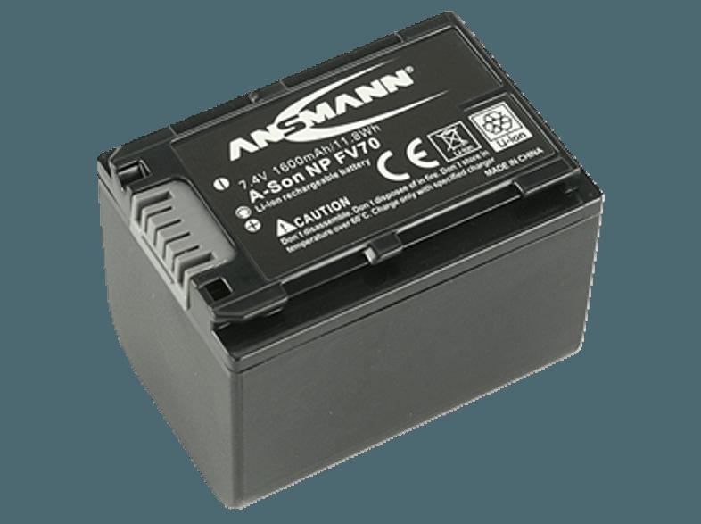 ANSMANN A-Son NP FV 70 Akku für Sony (Li-Ion, 7.4 Volt, 1600 mAh), ANSMANN, A-Son, NP, FV, 70, Akku, Sony, Li-Ion, 7.4, Volt, 1600, mAh,