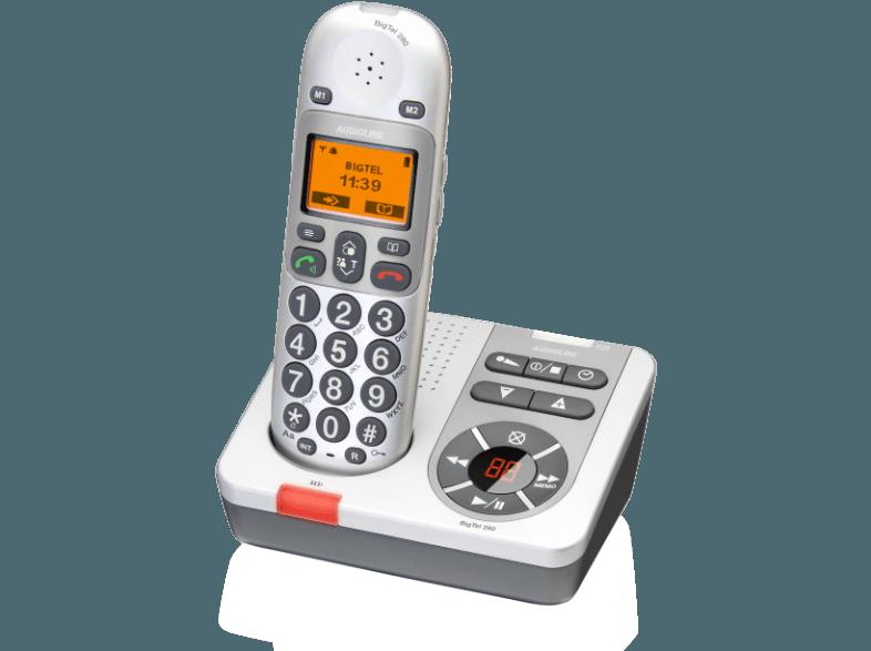 AUDIOLINE BigTel 280 Schnurloses Telefon mit Anrufbeantworter