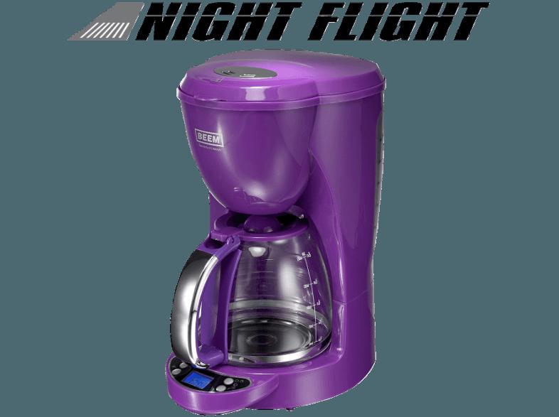 BEEM D2001.130 Night-Flight Kaffeemaschine Nachtviolett (hochtemperierte Glaskanne mit Volumenskalierung), BEEM, D2001.130, Night-Flight, Kaffeemaschine, Nachtviolett, hochtemperierte, Glaskanne, Volumenskalierung,