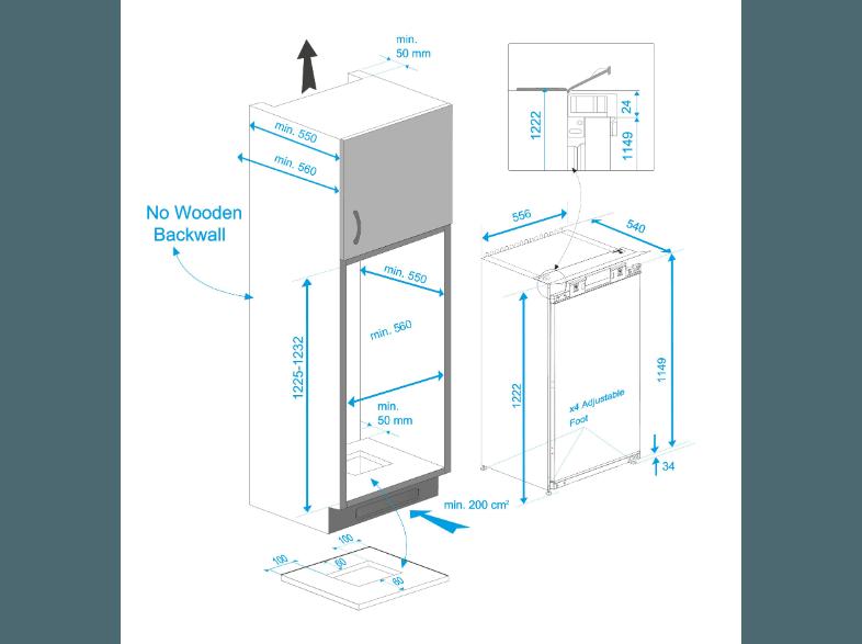 BEKO BSS 121200 Kühlschrank (200 kWh/Jahr, A  , 1225 mm hoch, Weiß), BEKO, BSS, 121200, Kühlschrank, 200, kWh/Jahr, A, , 1225, mm, hoch, Weiß,