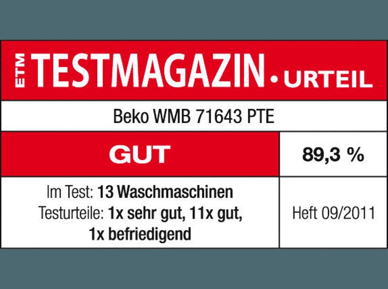 BEKO WMB 71643 PTE Waschmaschine (7 kg, 1600 U/Min, A   ), BEKO, WMB, 71643, PTE, Waschmaschine, 7, kg, 1600, U/Min, A, ,