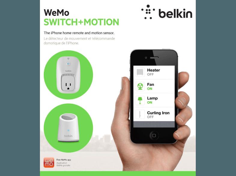 BELKIN F5Z0340EA WeMo Home Automation Switch   Motion-Sensor Bundle Switch   Motion-Sensor