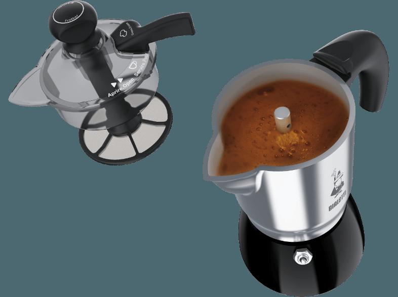 BIALETTI 4032 Mocacrem Espressokocher Silber/Schwarz