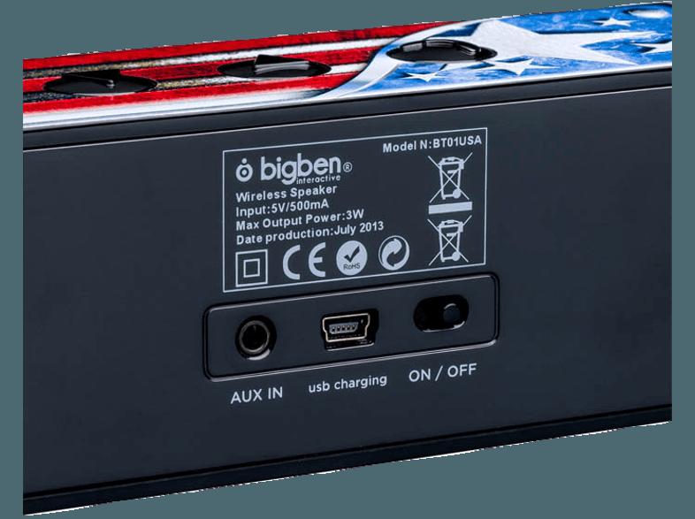 BIGBEN Bluetooth-Lautsprecher BT01 - USA Bluetooth Lautsprecher Schwarz