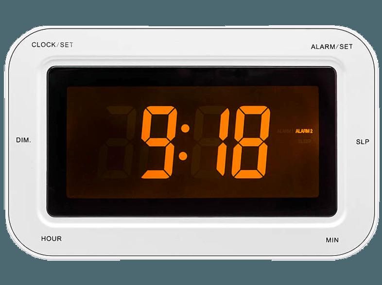 BIGBEN RR30 Radiowecker (Stereo-Tuner, UKW, MW, Weiss)