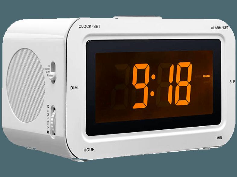 BIGBEN RR30 Radiowecker (Stereo-Tuner, UKW, MW, Weiss)