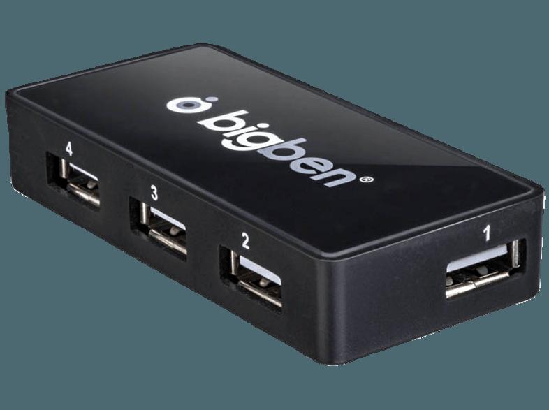BIGBEN USB Multi Hub 4-fach inkl. Netzteil, BIGBEN, USB, Multi, Hub, 4-fach, inkl., Netzteil