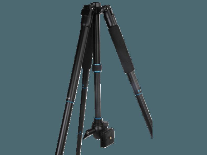 BILORA TT-1 Tourism Dreibein Stativ, Schwarz/Blau, (Ausziehbar bis 1520 mm), BILORA, TT-1, Tourism, Dreibein, Stativ, Schwarz/Blau, Ausziehbar, bis, 1520, mm,