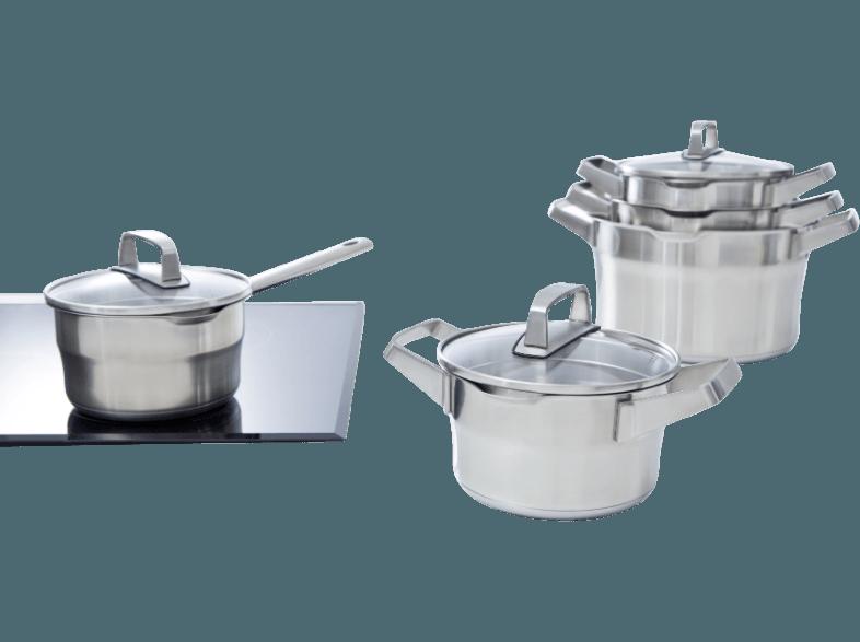 BK COOKWARE B4430.005 Premium 5-tlg. Kochtopf-Set-5-teilig (18/10 Edelstahl, Glas)