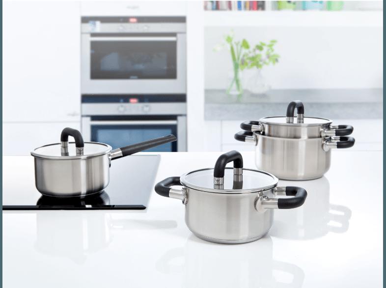 BK COOKWARE B5810.004 Reflex 4-tlg. Kochtopf-Set-4-teilig (18/10 Edelstahl, Glas), BK, COOKWARE, B5810.004, Reflex, 4-tlg., Kochtopf-Set-4-teilig, 18/10, Edelstahl, Glas,