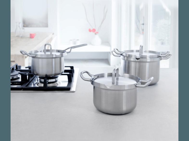 BK COOKWARE B9790.626 Q-Linair Master inkl. Deckel Stielkasserolle mit Deckel (18/10 Edelstahl, 18/0 Edelstahl)