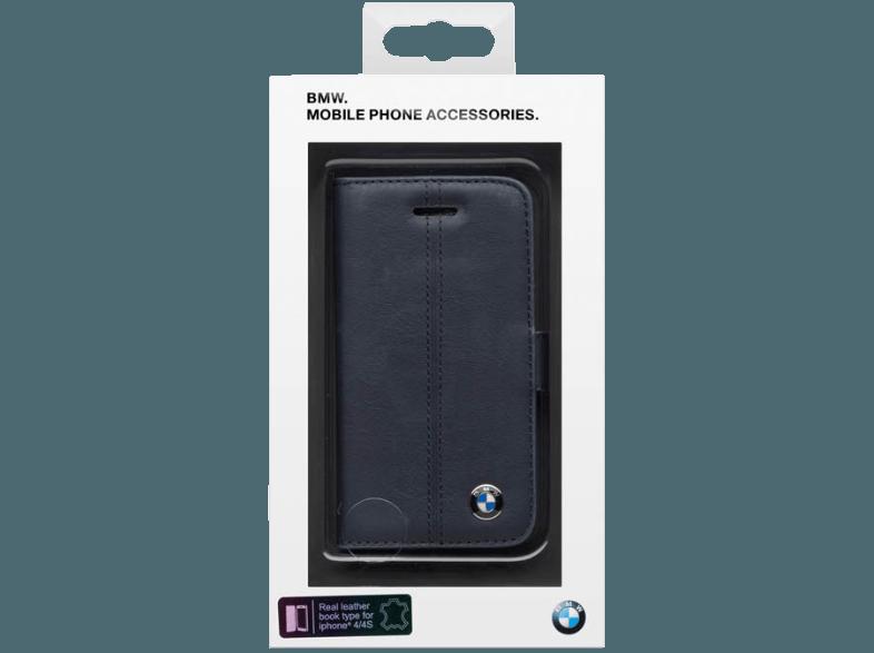 BMW BM314098 Leather Folio Case Klapp-Etui iPhone 4/4S