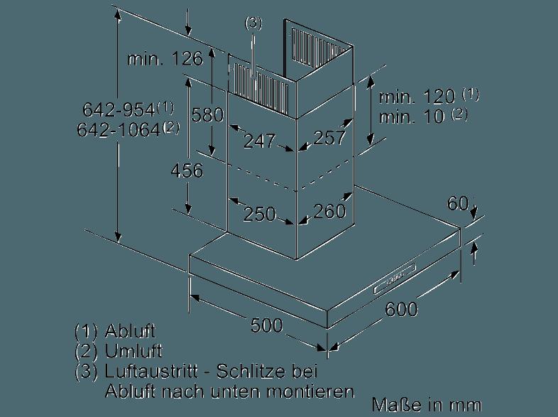 BOSCH DWB06W652 Dunstabzugshaube (500 mm tief)