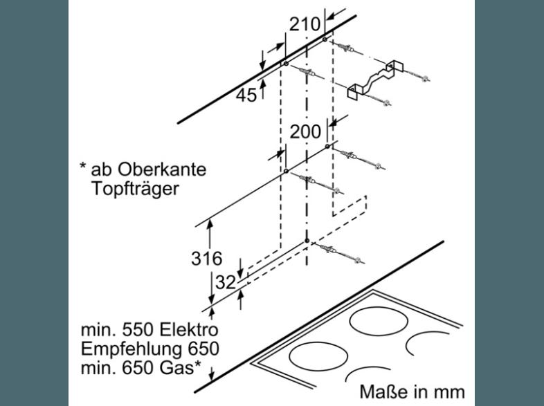 BOSCH DWB09W652 Dunstabzugshaube (500 mm tief)