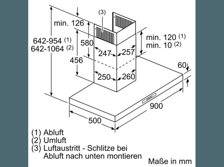 BOSCH DWB09W652 Dunstabzugshaube (500 mm tief)