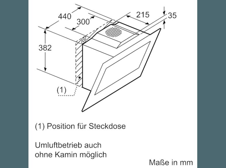 BOSCH DWK068G21 Dunstabzugshaube (391 mm tief)