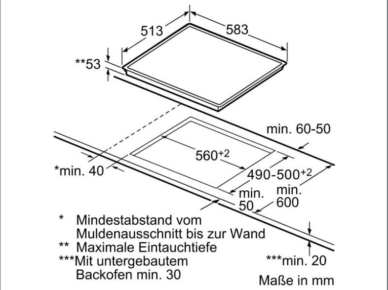 BOSCH HBD31PC50 Einbauherdset (Induktions-Kochfelder, A, 67 Liter/Jahr)