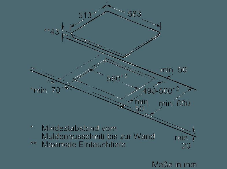 BOSCH HND22PS20 Einbauherdset (Glaskeramik-Kochfeld, A, 67 Liter)