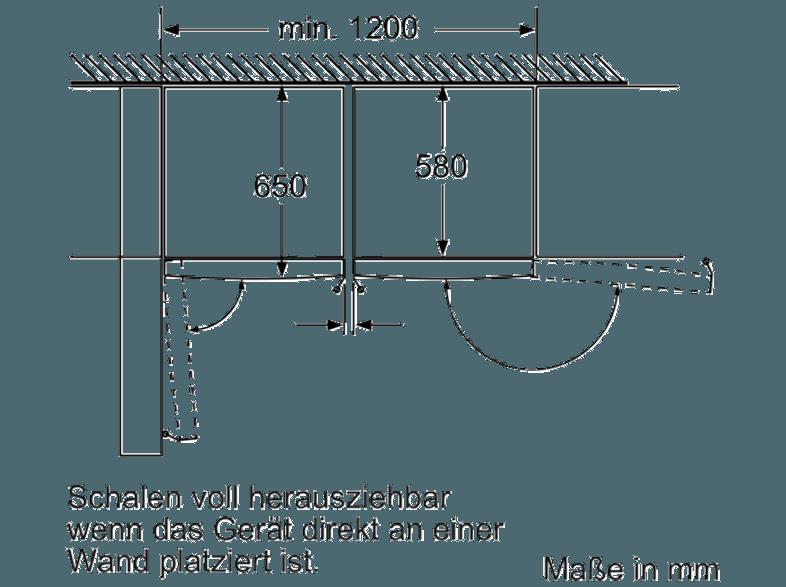 BOSCH KAD99PI30 Side-by-Side (363 kWh/Jahr, A , 1860 mm (Gefrierschrank, 1860 mm (Kühlschrank) hoch, Edelstahl)
