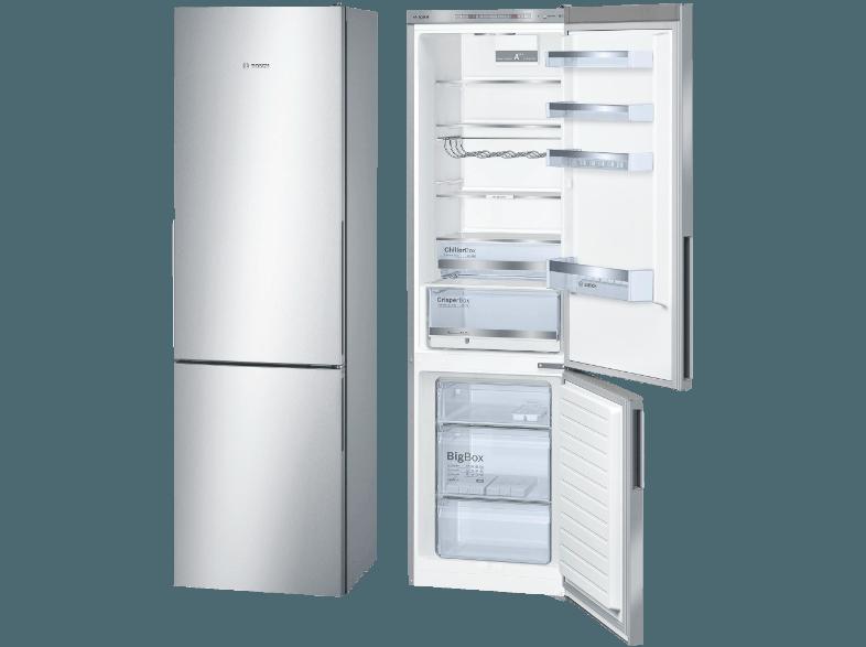 BOSCH KGE39DL40 Kühlgefrierkombination (156 kWh/Jahr, A   , 2010 mm hoch, Inox Look), BOSCH, KGE39DL40, Kühlgefrierkombination, 156, kWh/Jahr, A, , 2010, mm, hoch, Inox, Look,