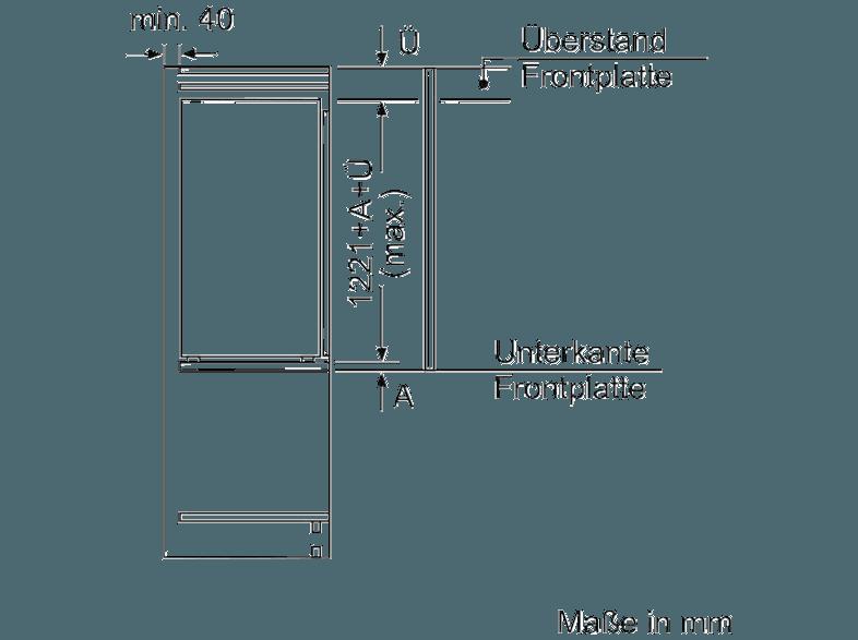 BOSCH KIF41AF30 Kühlschrank (120 kWh/Jahr, A  , 1221 mm hoch, Weiß)