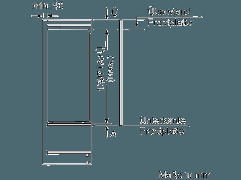 BOSCH KIF51AF30 Kühlschrank (124 kWh/Jahr, A  , 1397 mm hoch, Weiß), BOSCH, KIF51AF30, Kühlschrank, 124, kWh/Jahr, A, , 1397, mm, hoch, Weiß,