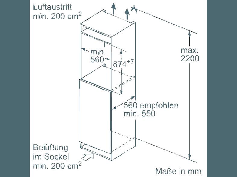 BOSCH KIR21VS30 Kühlschrank (97 kWh/Jahr, A  , 874 mm hoch, Weiß)