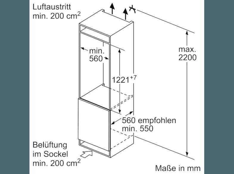 BOSCH KIR41VS30 Kühlschrank (105 kWh/Jahr, A  , 1221 mm hoch, Weiß)