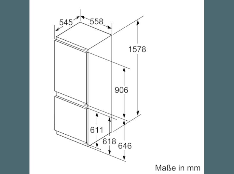 BOSCH KIS77AD40 Kühlgefrierkombination (138 kWh/Jahr, A   , 1578 mm hoch, Weiß)