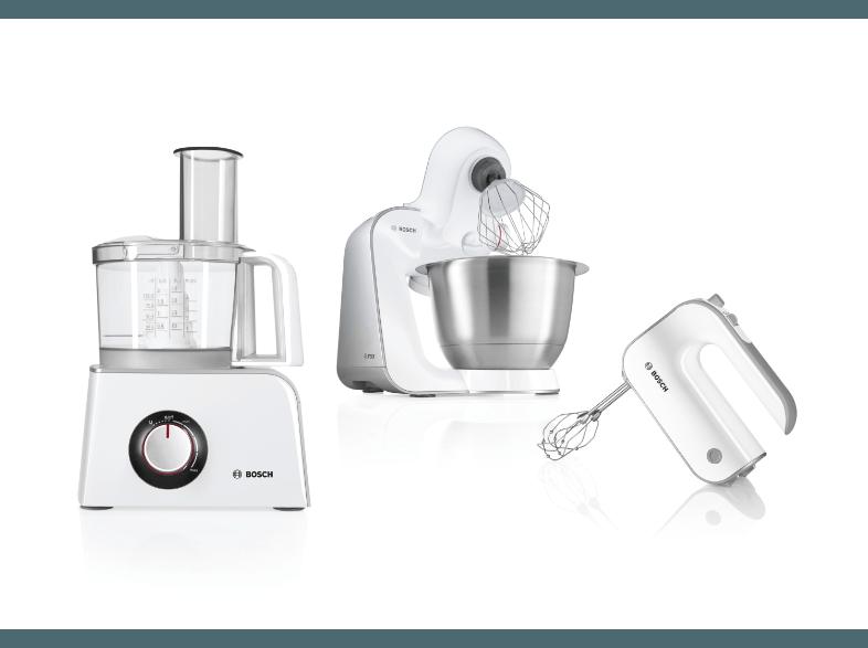 BOSCH MCM 4200 Foodprozessor Weiß/Silber(800 Watt, 1 kg Teigmenge)