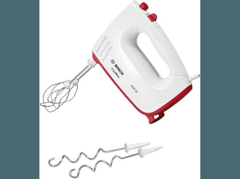 BOSCH MFQ 36300 Handmixer 400 Watt Weiß/Rot