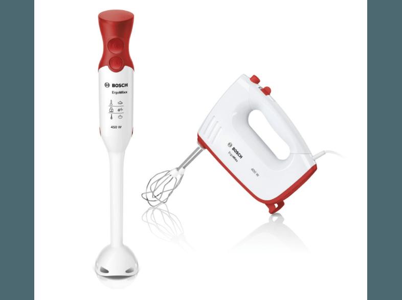 BOSCH MFQ 36300 Handmixer 400 Watt Weiß/Rot, BOSCH, MFQ, 36300, Handmixer, 400, Watt, Weiß/Rot