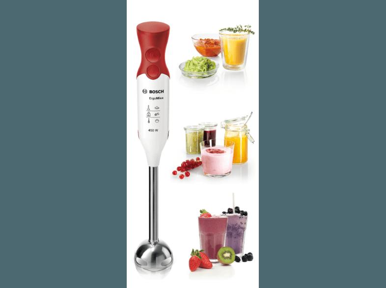 BOSCH MSM 64110 Stabmixer Weiß/Rot (450 Watt)