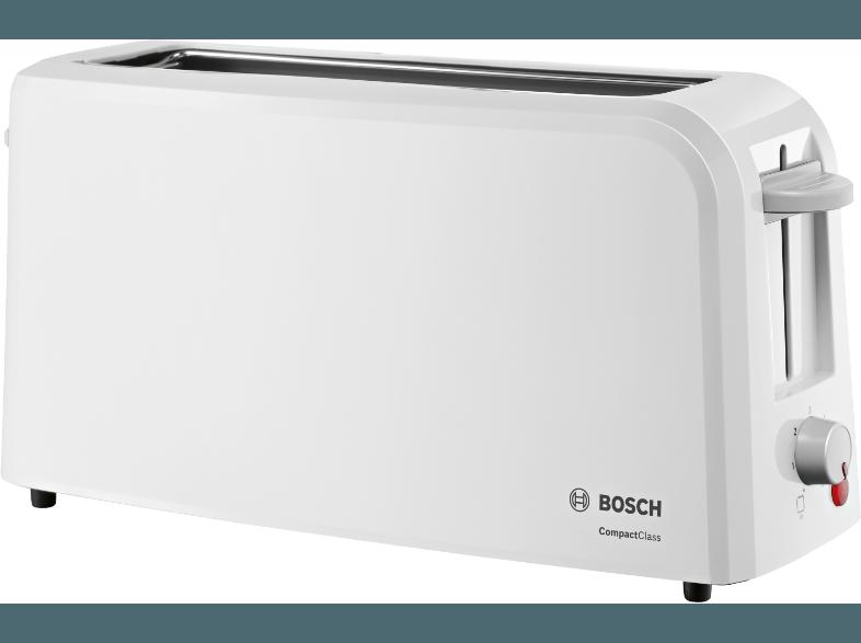 BOSCH TAT 3A 001 Toaster Hellgrau (980 Watt, Schlitze: 1 Schlitz passend für1 lange Brotscheibe oder 2 Scheiben Toast)