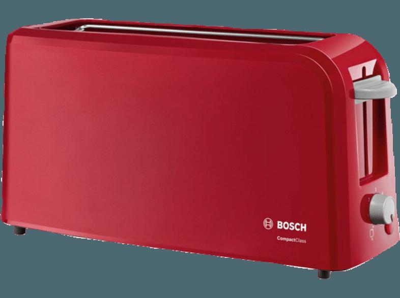 BOSCH TAT 3A 004 Toaster Rot/Hellgrau (980 Watt, Schlitze: 1)