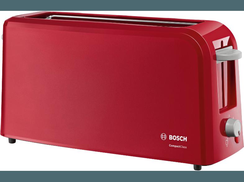 BOSCH TAT 3A 004 Toaster Rot/Hellgrau (980 Watt, Schlitze: 1)