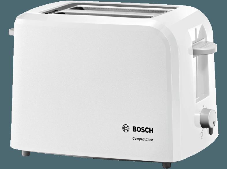 BOSCH TAT 3A 011 Toaster Weiß/Hellgrau (980 Watt, Schlitze: 2)