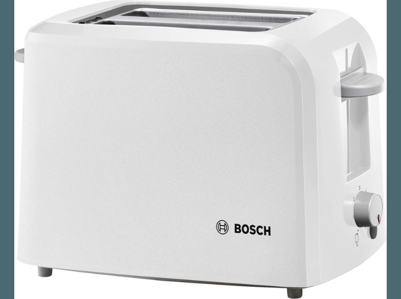 BOSCH TAT 3A 011 Toaster Weiß/Hellgrau (980 Watt, Schlitze: 2)